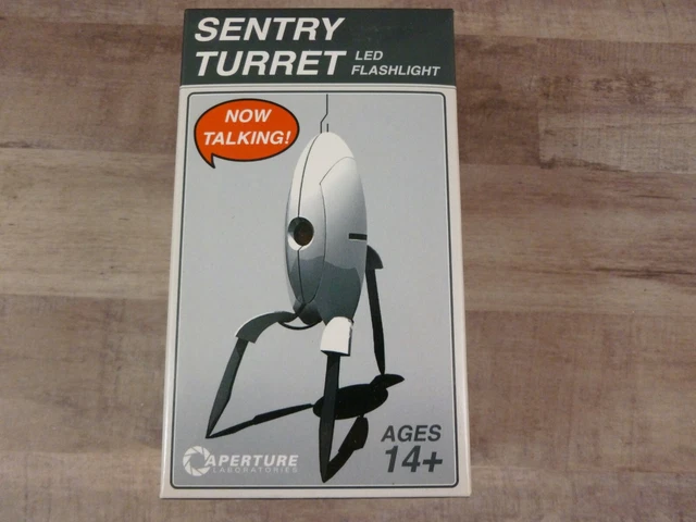 PORTAL 2 Sentry Turret Talking LED Flashlight Light ThinkGeek/Valve NIB RARE