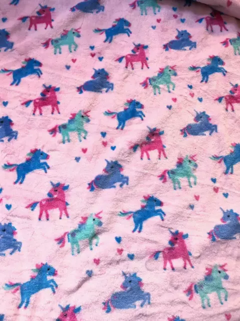 DOUBLE SIDED SUPER Soft Cuddle Fleece Fabric Material - PINK