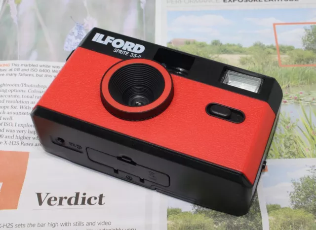 Ilford Sprite 35-II 35mm Film Reusable Compact Camera in Red: Retro Vibes BNIB