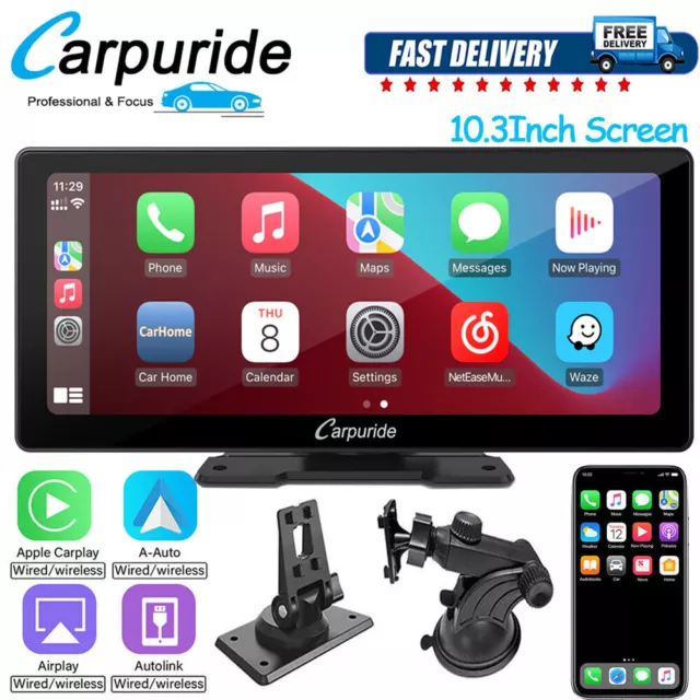 Carpuride 901Pro Dual Bluetooth Car Stereo Wireless Apple Carplay Android  Auto