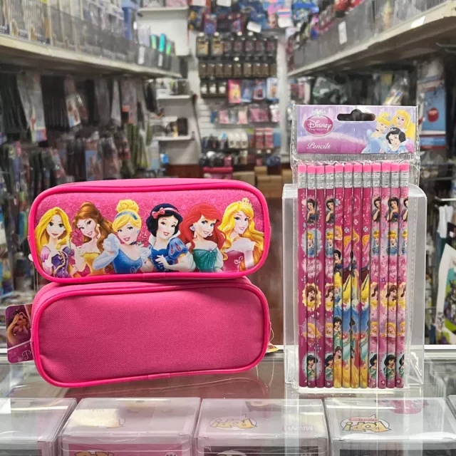 Disney Princesses Light Pink Pencil Pouch School Supplies Back to School
