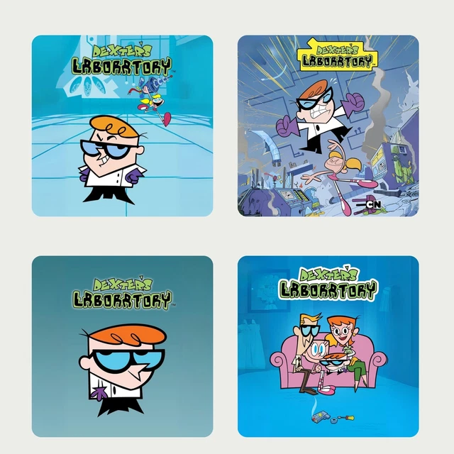 DEXTERS LABORATORY 4 Coaster Set Cartoon Network Dee Dee McPherson 90s