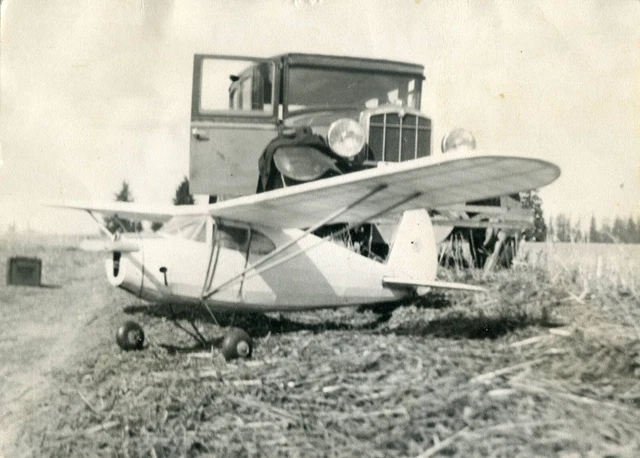 1930s CESSNA MODEL AIRPLANE & c1928 DURANT CAR / AUTO-1930s B&W Photo