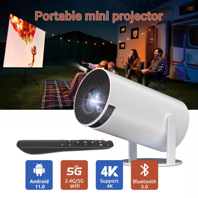 5G WiFi Bluetooth Android Projector 180 ANSI 4K 1080P Support Home Projector