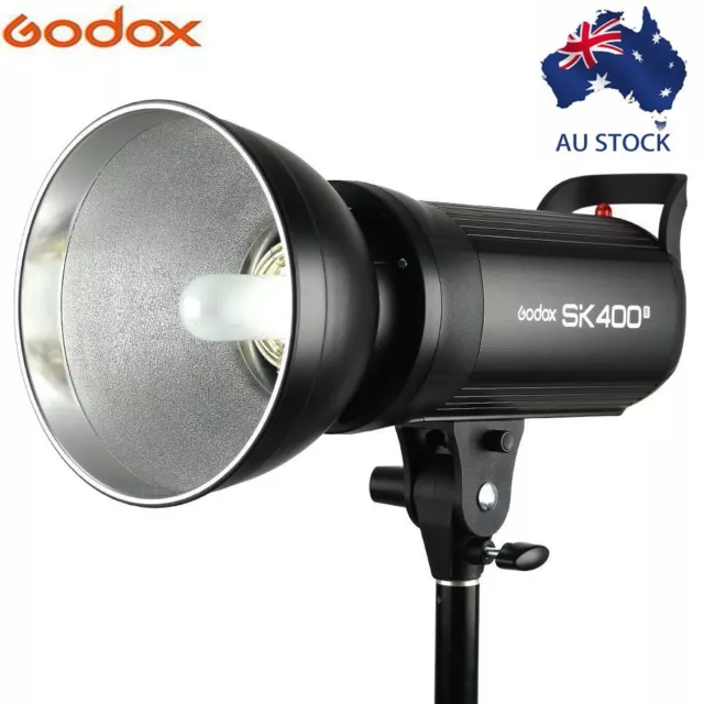 AU Godox SK400II 2.4G Wireless Studio Strobe Flash 400Ws Bowens Mount +Reflector