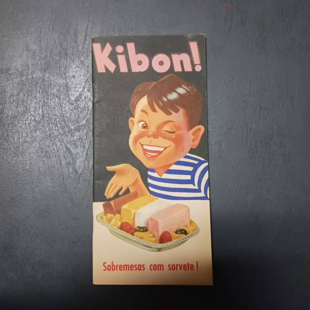 VINTAGE KIBON ICE Cream Recipe Pamphlet Brazilian-Argentine (Portuguese