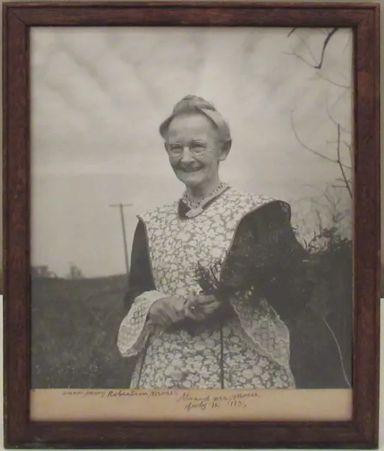 1951 Folk Artist Grandma Moses Oversize Photograph Signed [Autograph]