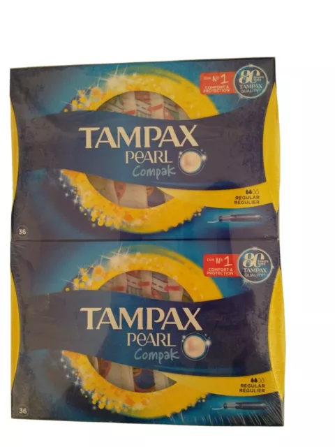 Tampax Pearl Compak normaler 36 STCK. x2 Versand am selben Tag