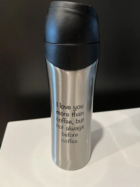 Stainless Steel Insulated 16oz Travel Laser Engraved Coffee Cup Tumbler & Lid