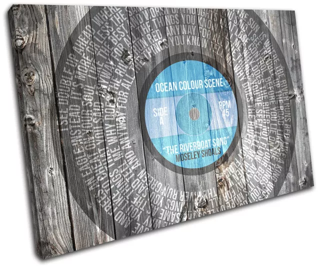 Ocean Colour Scene Lyrics Vinyl Musical SINGLE CANVAS WALL ART Picture Print