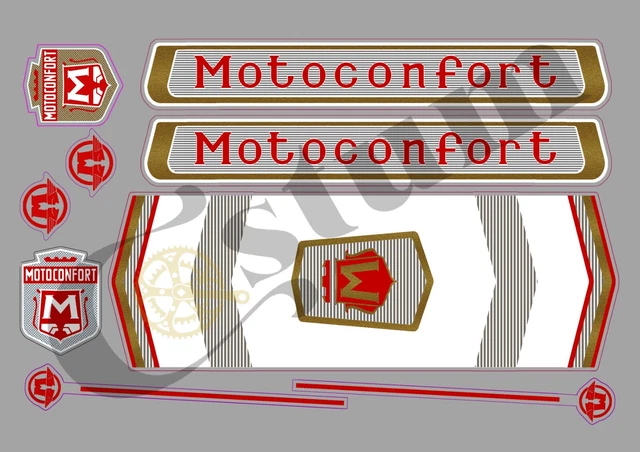 Stickers / Décalcomanies Motoconfort Pour Vélo - MOTOC407 - Neuf