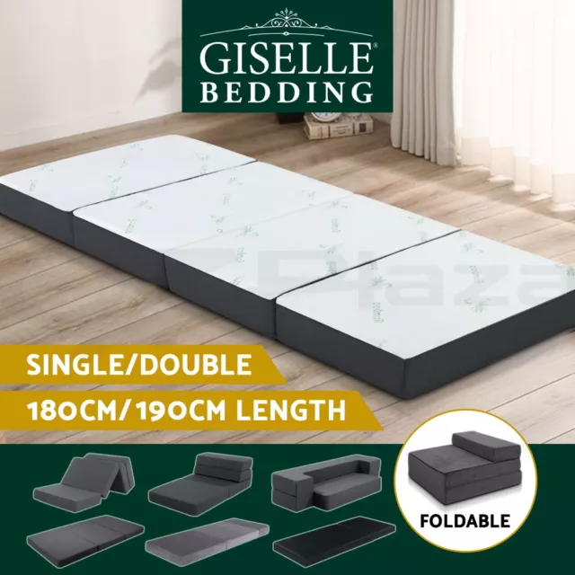 Giselle Foldable Foam Mattress Portable Folding Camping Bed Mat Double Single