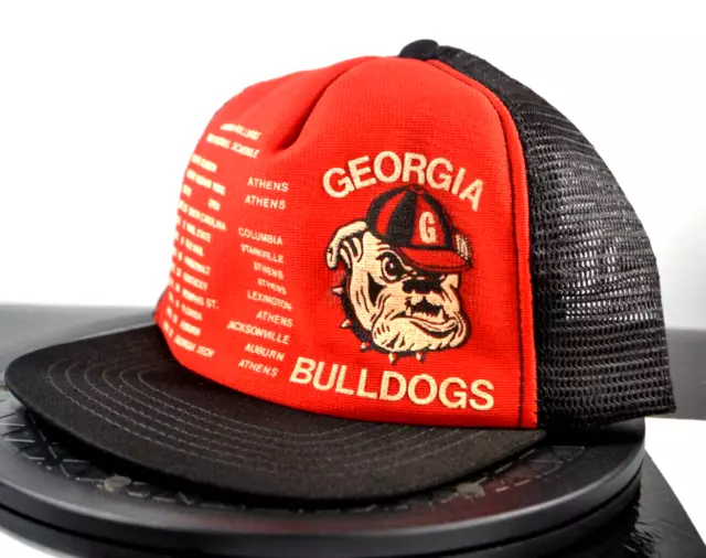 Georgia Bulldogs 1982 Sugar Bowl Hat vtg "1982 NCAA Schedule!" Trucker UGA Dawgs