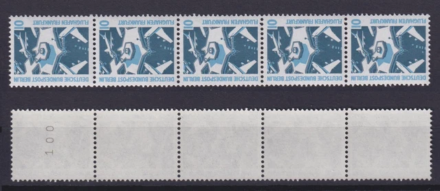 Berlin 798 RM 5er Streifen mit gerader Nummer SWK 10 Pf postfrisch