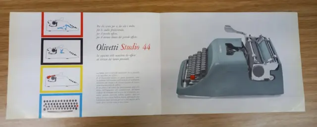 OLIVETTI depliant brochure MACCHINA DA SCRIVERE STUDIO 44