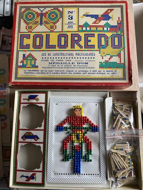 Coloredo jeu construction allumettes n°3 vintage