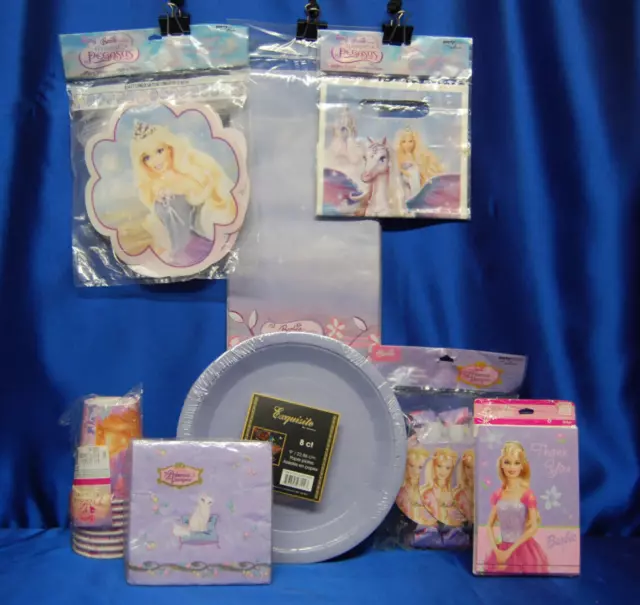 Barbie Princess & the Pauper Set # 8 Tablecover Banner Blowouts Thank yous