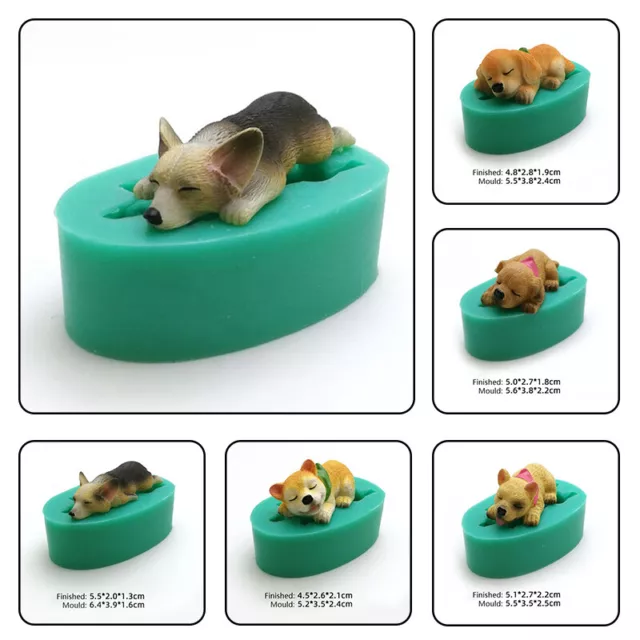 3D Dog Silicone Mold Puppy Mousse Cake Mold Chocolate Sugar Fondant Cake Decor 3