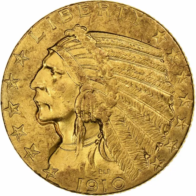 [#1211803] United States, $5, Half Eagle, Indian Head, 1910, Philadelphia, Gold,