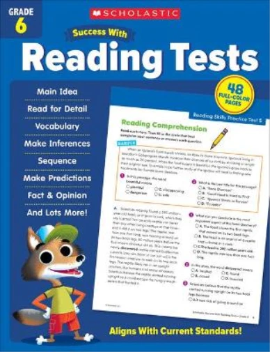 Scholastic Success with Reading Tests Grade 6 Workbook (Poche)