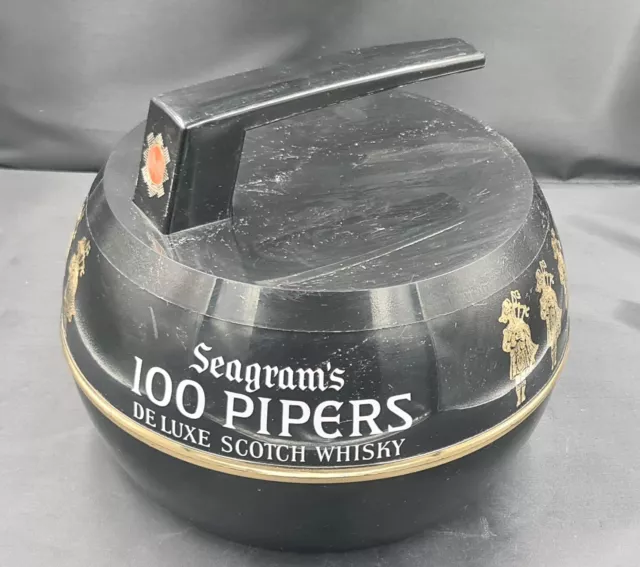 Vintage Seagram's 100 Pipers Scotch Whisky ICE CUBE BUCKET used 22 cm * 25 cm