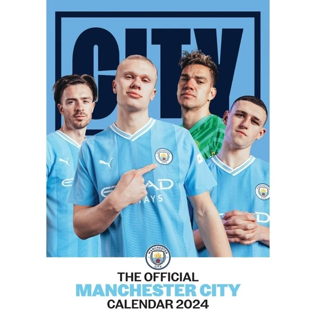 CALENDARIO 2024 MANCHESTER City FC mese vista A3 appendere a parete