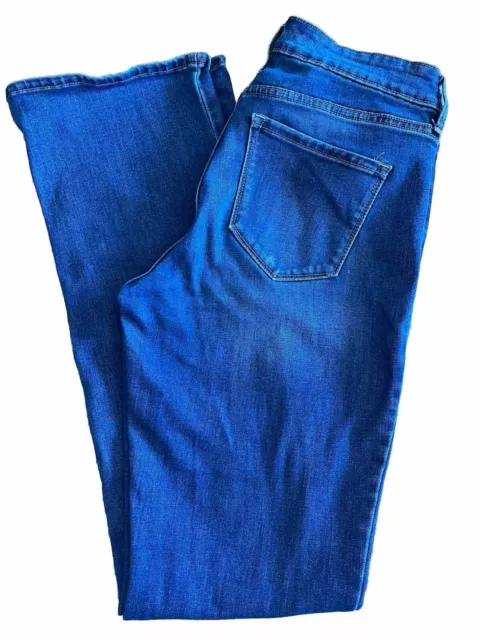 Old Navy Kicker Boot Cut Jeans Womens Size 8 Blue Dark Wash Denim Mid Rise