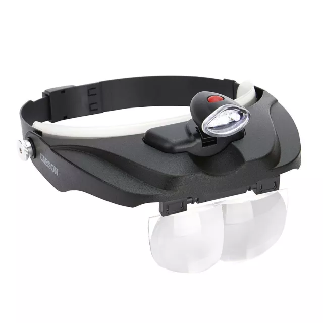 Carson Optical LED Lighted Head Visor Magnifier Accessory