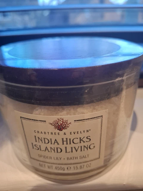 Crabtree & Evelyn India Hicks Island Living Spider Lily Bath Salt  Crabtree & Evelyn India Hicks Island Living Bath Salt New Sealed display picture 1