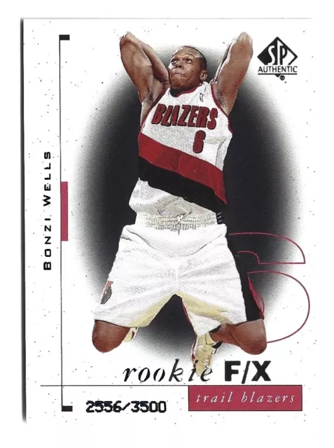 1998 Upper Deck Ud Sp Authentic 101 Bonzi Wells Rookie Card Rc #/3500