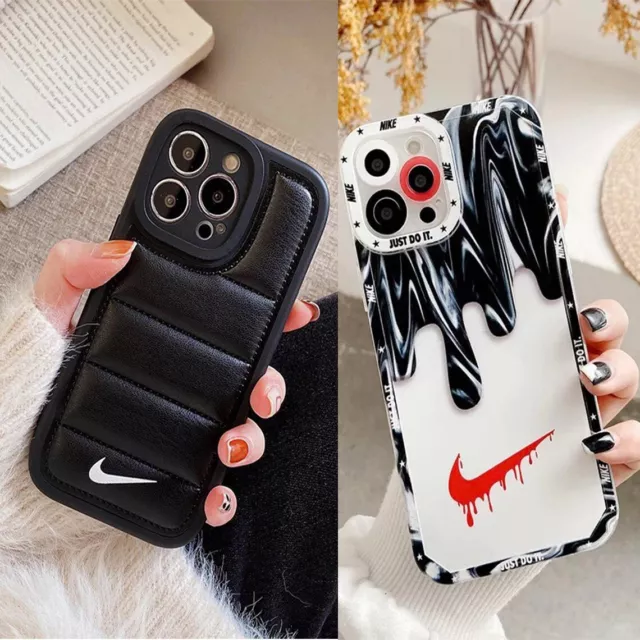 Black Puffer Case Nike Design For iPhone 15 14 13 12 11 Pro Max XR X XS Max 7 8