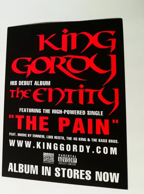 King Gordy The Entity 2003 Flyer TWIZTID Lars D12 Bizarre Detroit Eminem ICP MNE