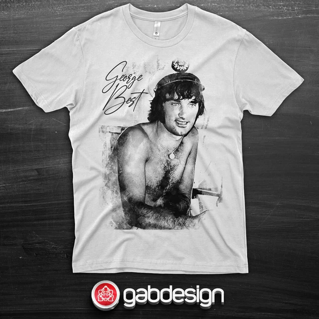 T-shirt George Best Campione Calcio Iconic  - 100% cotone
