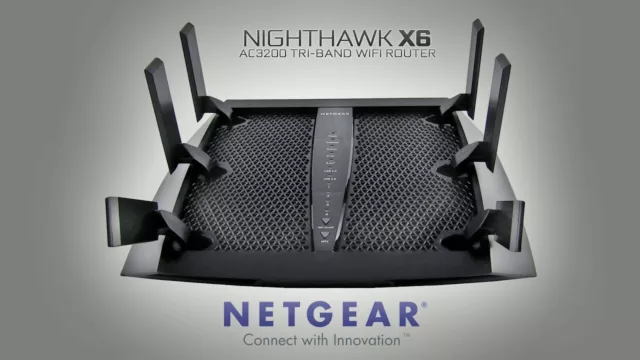 NETGEAR Nighthawk X6 router WiFi tri-band 3,2 Gbps AC3200 R8000 Armor RPR £249