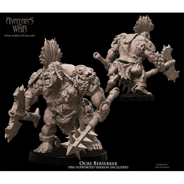 AVATARS OF WAR 3D Printed miniature Ogre Berserker EUR 18,39 PicClick FR