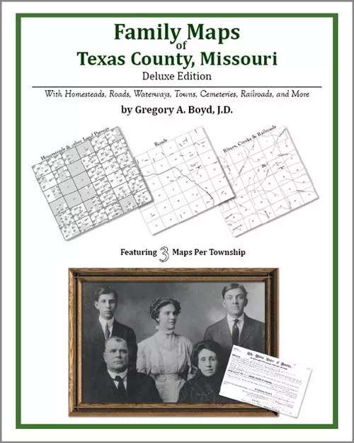 Family Maps Texas County Missouri Genealogy MO Plat