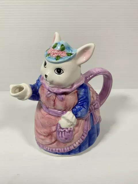 Vintage Rabbit Teapot Collectable And Cute Large Handle Nursery Rhyme