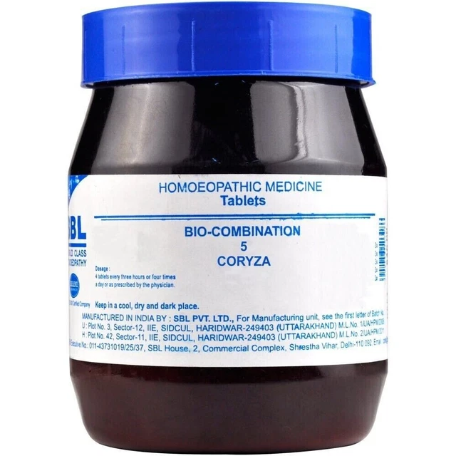 SBL Homeopathy Bio Combination (BC 5) 450gm Tablets Coryza(Thick Nasal Discharg)