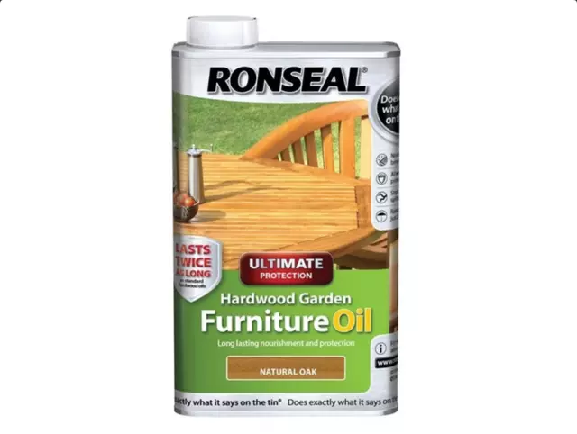 Ronseal Ultimate Protection olio per mobili da giardino legno duro rovere naturale - 1 ltr