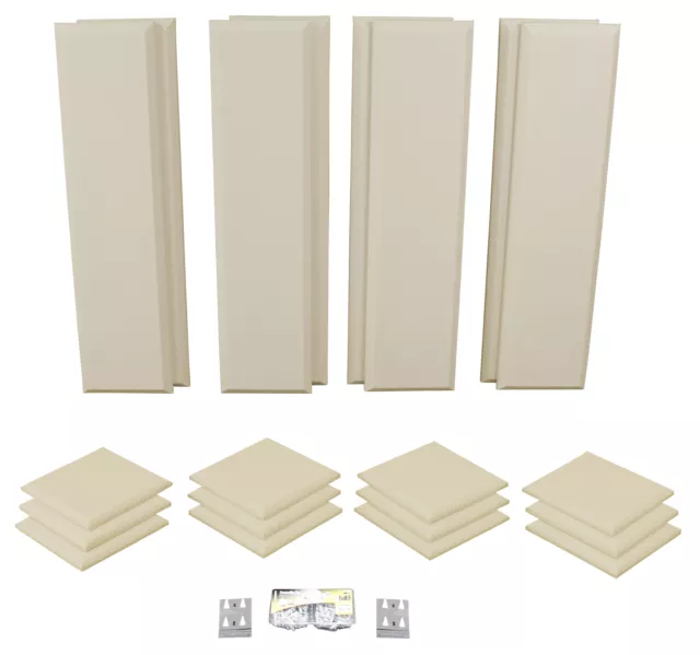 PrimAcou LONDON 10 Room Treatment Kit, 8-Cntrl Columns & 12 Scatter Blocks-Beige