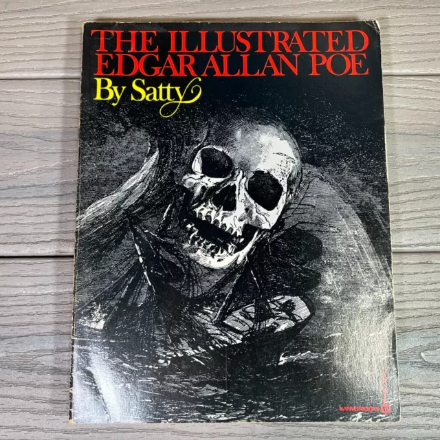 The Illustrated Edgar Allan Poe, Satty First Edition 1976 Warner 1ST Print NICE