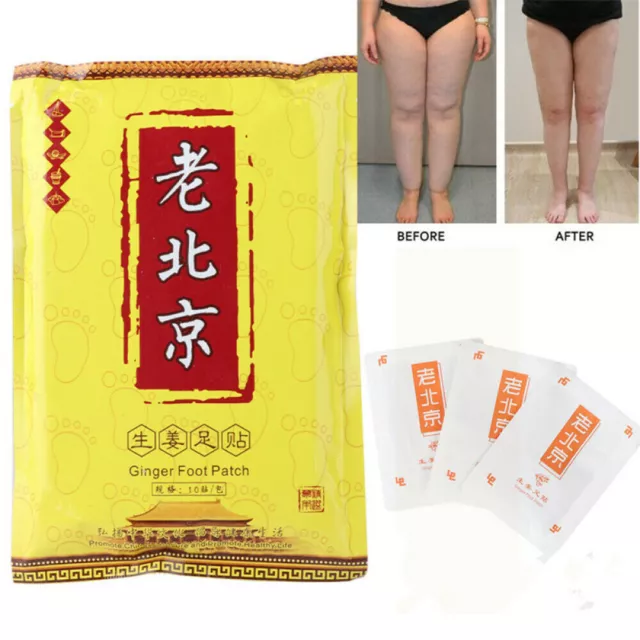 20 Detox Ginger Herbal Foot Patches Pads Toxin Removal Weight Loss Anti-Swelling 3