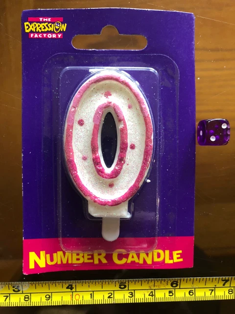 0 Cera Zero Candela Rosa Ragazza Festeggia Nuovo Topper Torte Compleanno