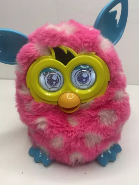 FURBY BOOM PINK White Spots Polka Dot Electronic Pet Toy By Hasbro