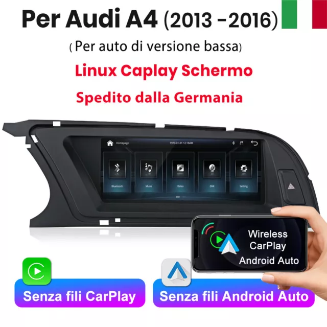 Per Audi A4 2013-2016 Car Autoradio Linux Wireles Carplay Android Auto BT LOW