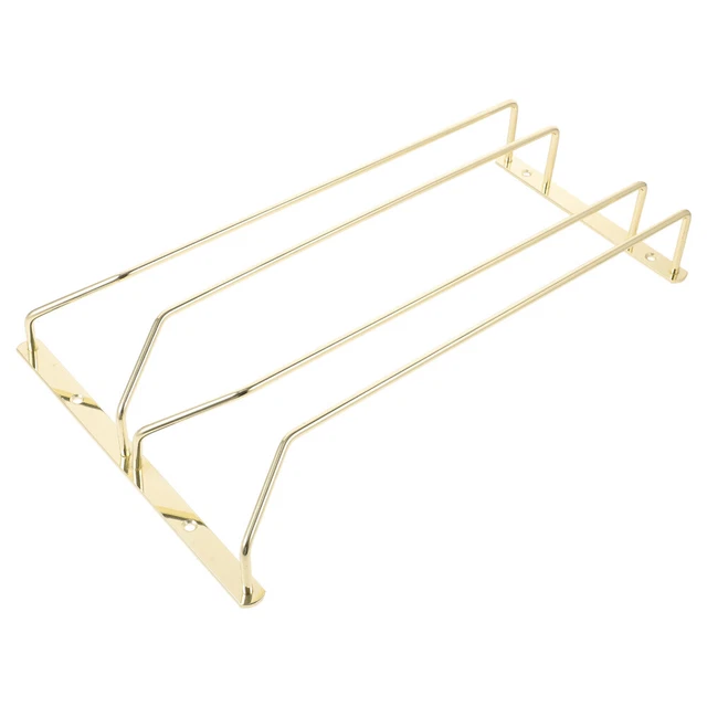 SCAFFALE DA PARETE vino con supporto in vetro vintage scaffale per