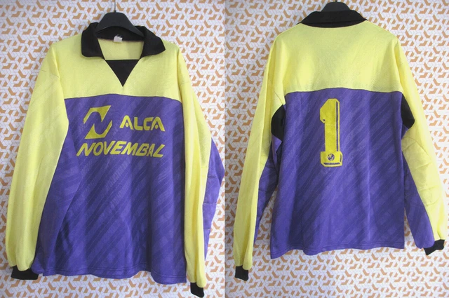 Maillot goal UHLSPORT vintage porté n°1 cousu ALCA NOVEMBAL trikot GK