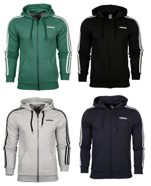 Adidas Essentials 3 Stripes FZ French Terry herren kapuzenbluse hoodie