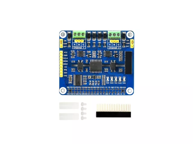 Waveshare 2 Channel Isolated RS485 Expansion HAT for Raspberry Pi