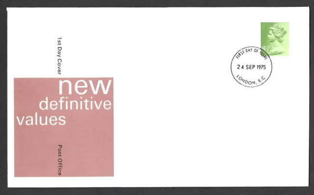 GB 1975 New Definitive Value  First Day Cover